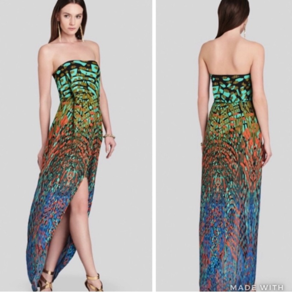 Bcbgmaxazria Jesse Draped Strapless Gown size 0